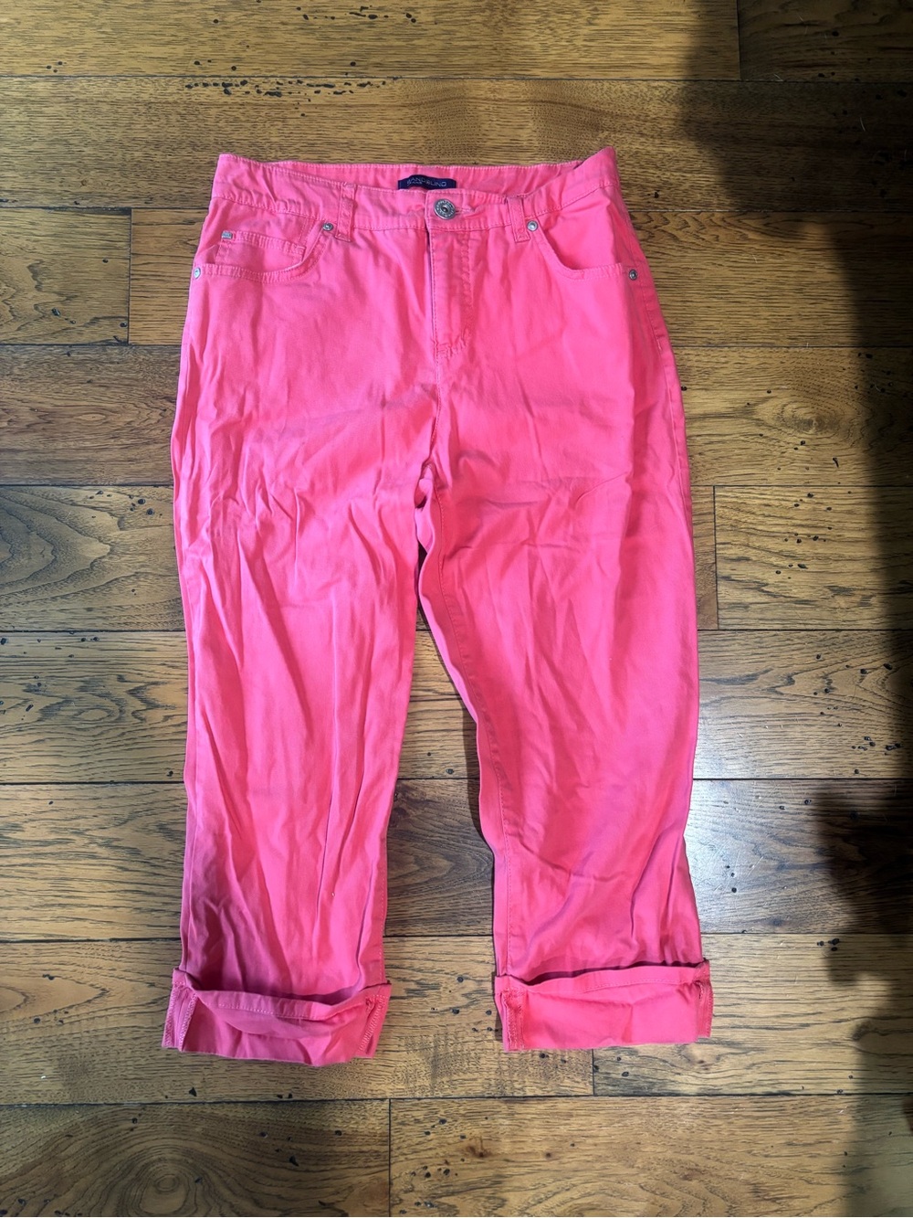 Bandolino Jeans Mandie Women's Cotton Blend Coral Crop Jeggings Size 6